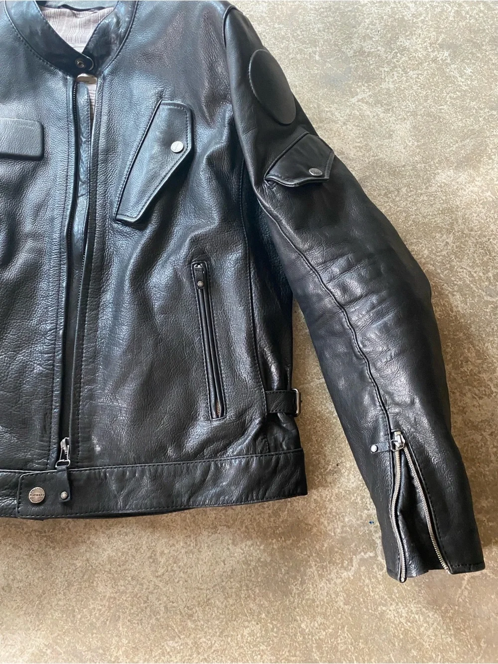 Spidi Fandango Leather Motorcycle Biker Jacket